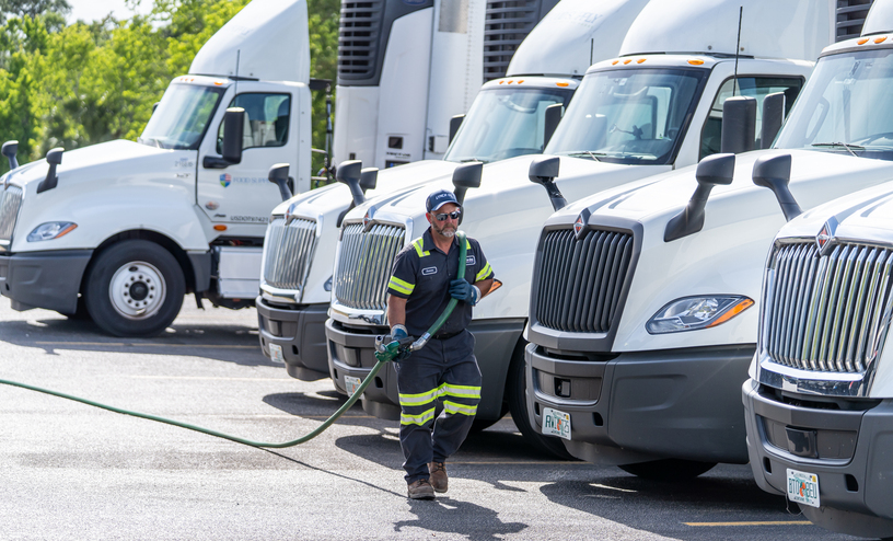 We Fill Up Refrigerated Trucks and Trailers with Premium Fuel